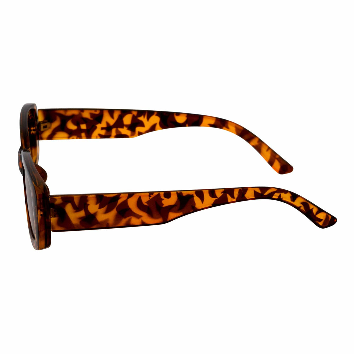 SLIM - Small Rectangle Sunglasses Tortoise Amber Fade