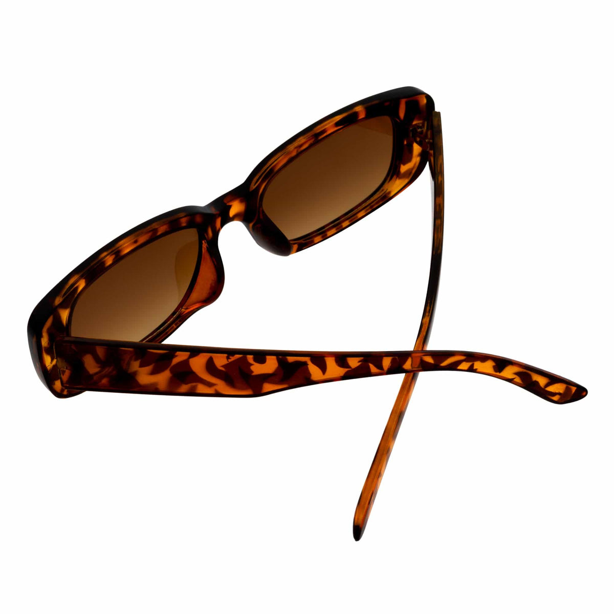 SLIM - Small Rectangle Sunglasses Tortoise Amber Fade